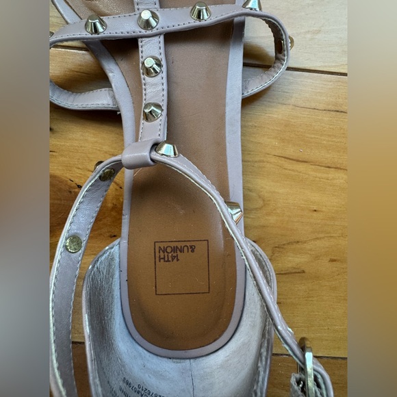 14th & Union Women's Beige Studded Sandals - Picture 5 of 6
